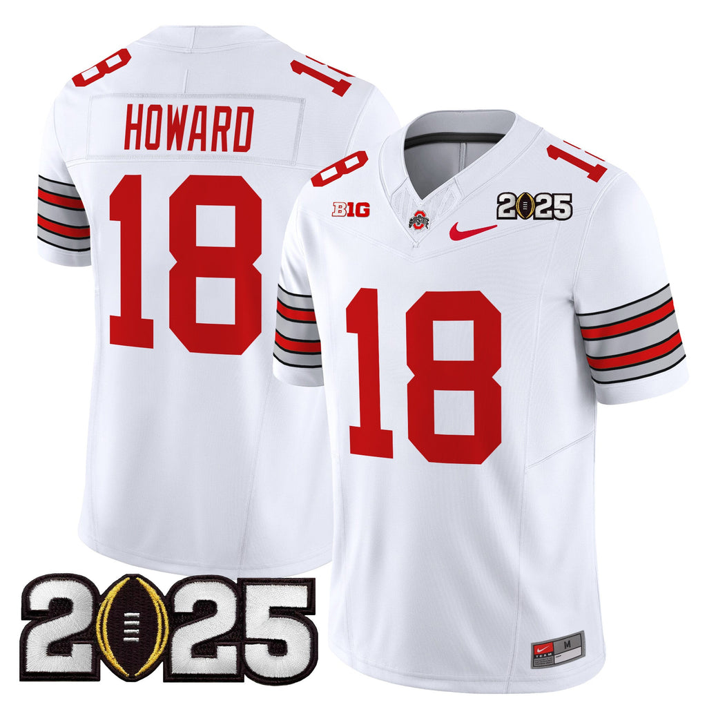 Men's Ohio State Buckeyes 'Heritage Stripe' 2025 CFP Final Patch Vapor Limited Jersey - All Stitched - image 3