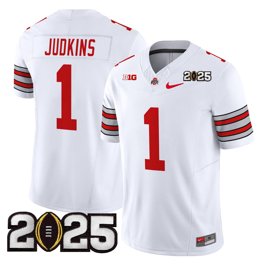 Men's Ohio State Buckeyes 'Heritage Stripe' 2025 CFP Final Patch Vapor Limited Jersey - All Stitched - image 4