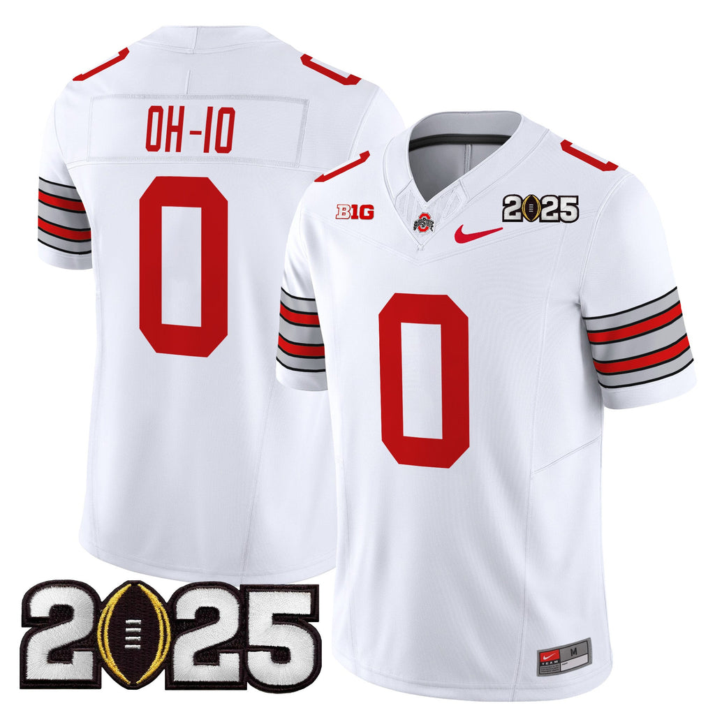 Men's Ohio State Buckeyes 'Heritage Stripe' 2025 CFP Final Patch Vapor Limited Jersey - All Stitched - image 9