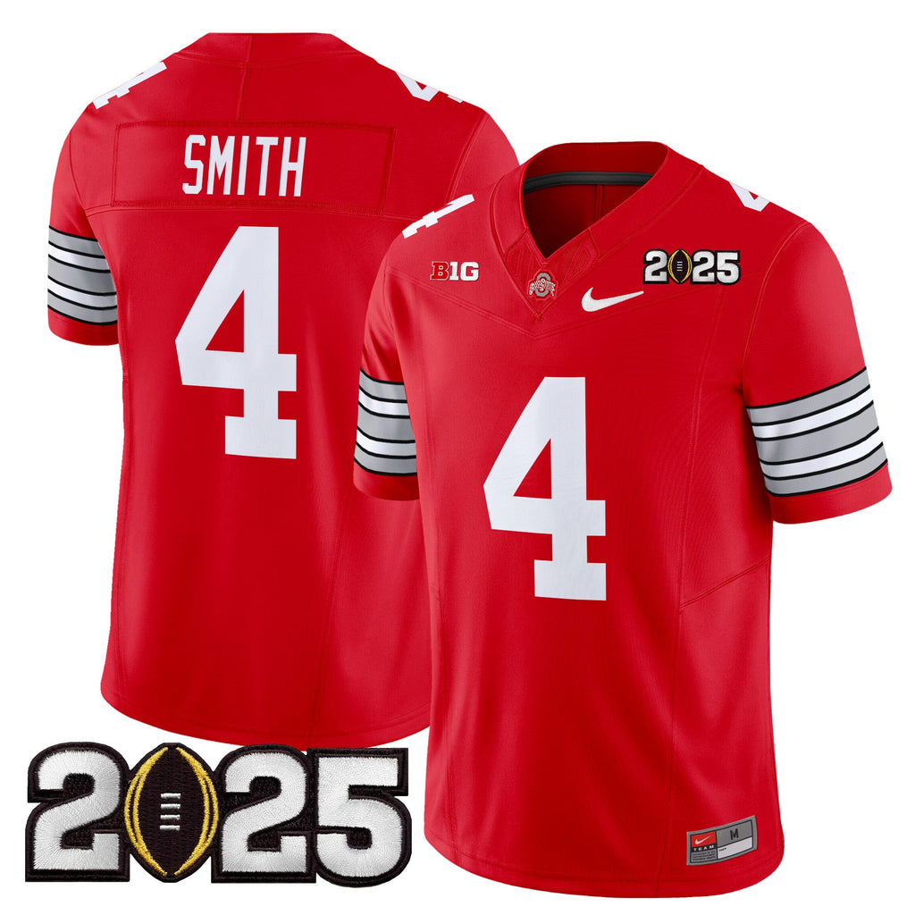 Men's Ohio State Buckeyes 'Heritage Stripe' 2025 CFP Final Patch Vapor Limited Jersey - All Stitched - image 11