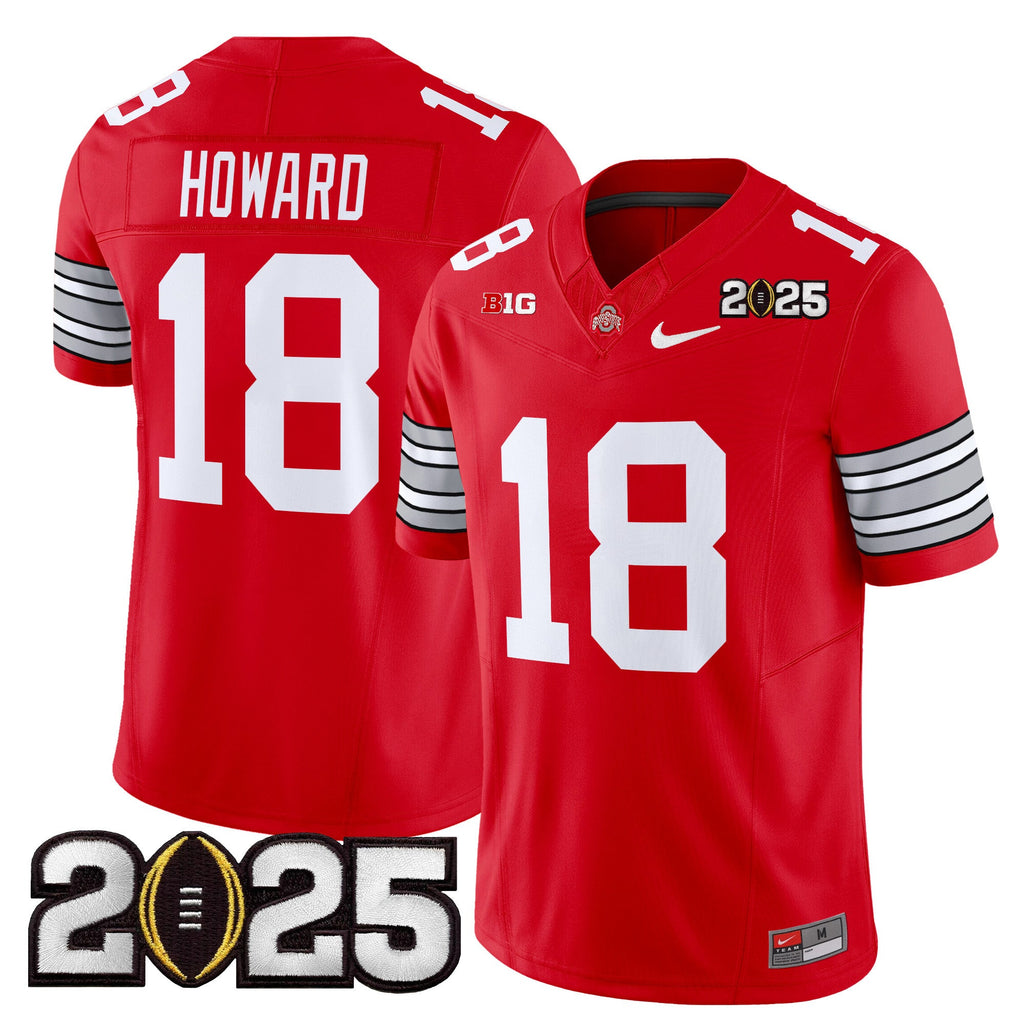 Men's Ohio State Buckeyes 'Heritage Stripe' 2025 CFP Final Patch Vapor Limited Jersey - All Stitched - image 12