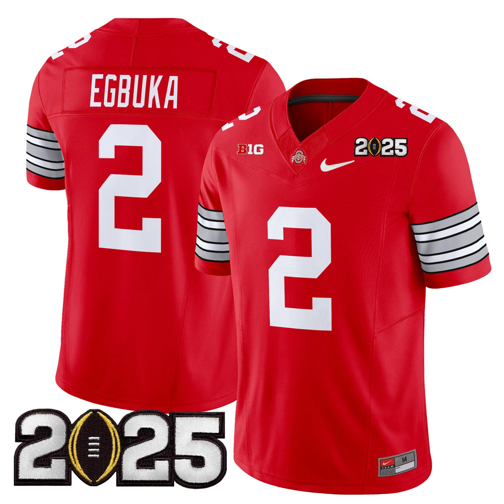 Men's Ohio State Buckeyes 'Heritage Stripe' 2025 CFP Final Patch Vapor Limited Jersey - All Stitched - image 17