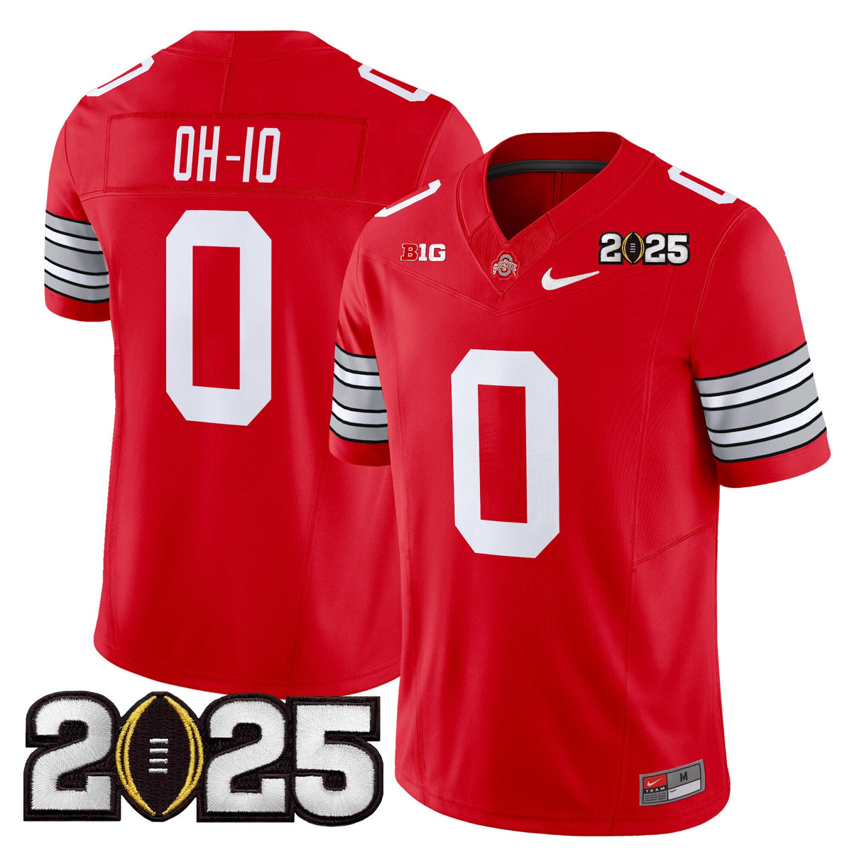 Men's Ohio State Buckeyes 'Heritage Stripe' 2025 CFP Final Patch Vapor Limited Jersey - All Stitched - image 19