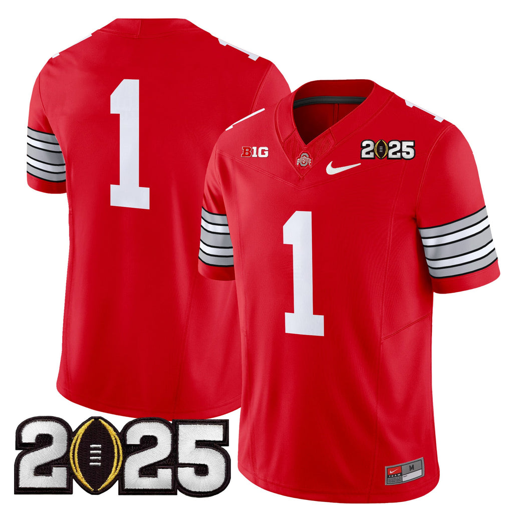 Men's Ohio State Buckeyes 'Heritage Stripe' 2025 CFP Final Patch Vapor Limited Jersey - All Stitched - image 20