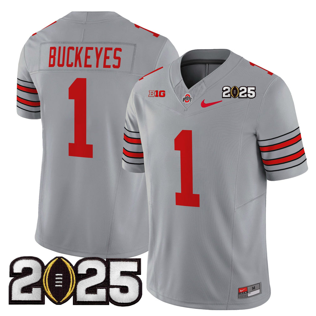 Men's Ohio State Buckeyes 'Heritage Stripe' 2025 CFP Final Patch Vapor Limited Jersey - All Stitched - image 24