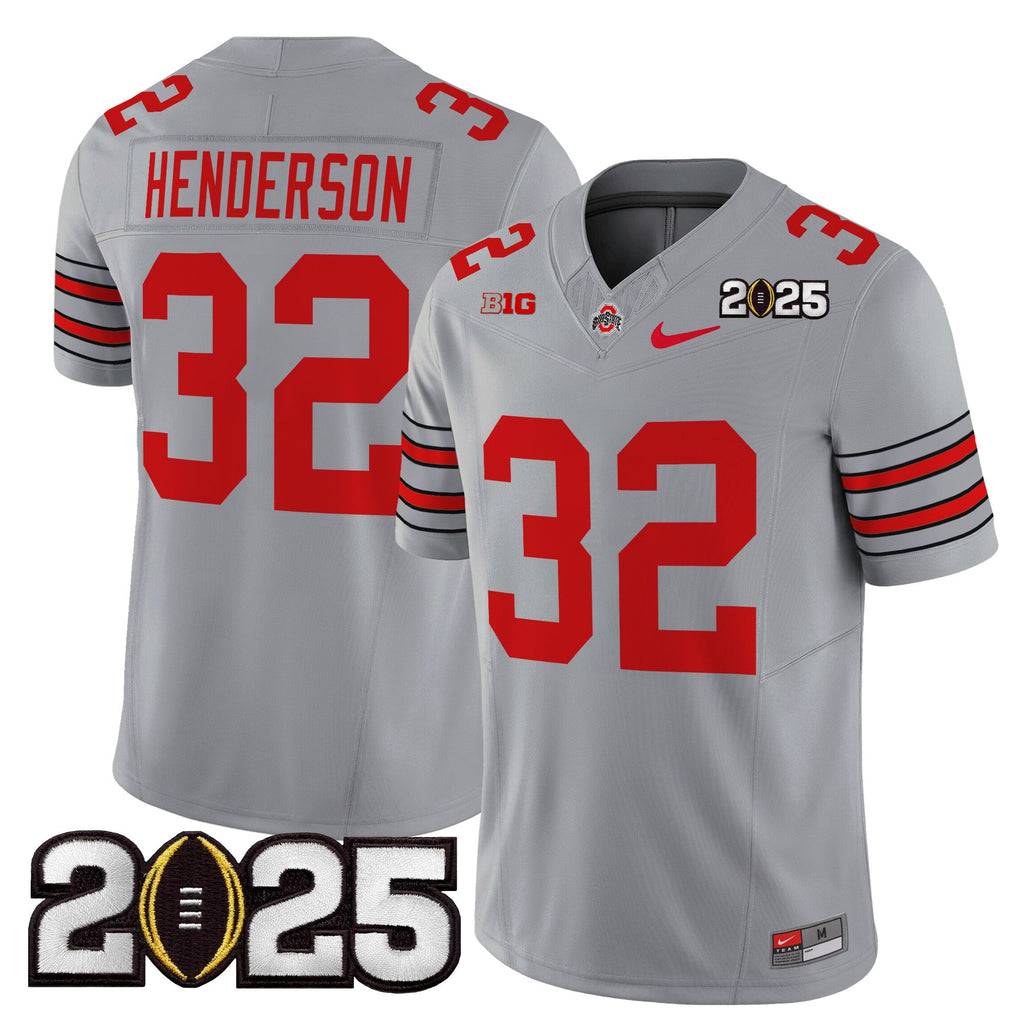 Men's Ohio State Buckeyes 'Heritage Stripe' 2025 CFP Final Patch Vapor Limited Jersey - All Stitched - image 26