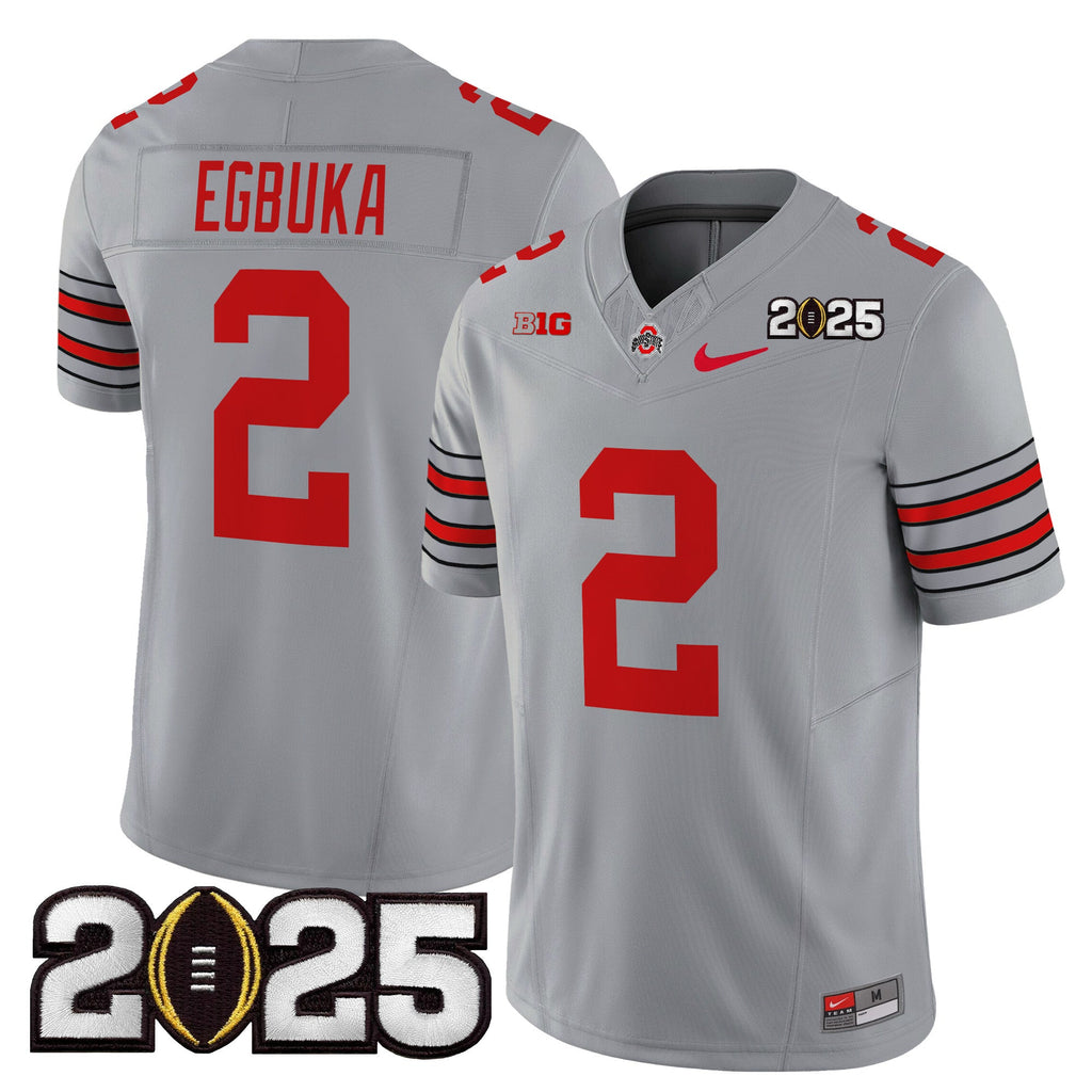 Men's Ohio State Buckeyes 'Heritage Stripe' 2025 CFP Final Patch Vapor Limited Jersey - All Stitched - image 27