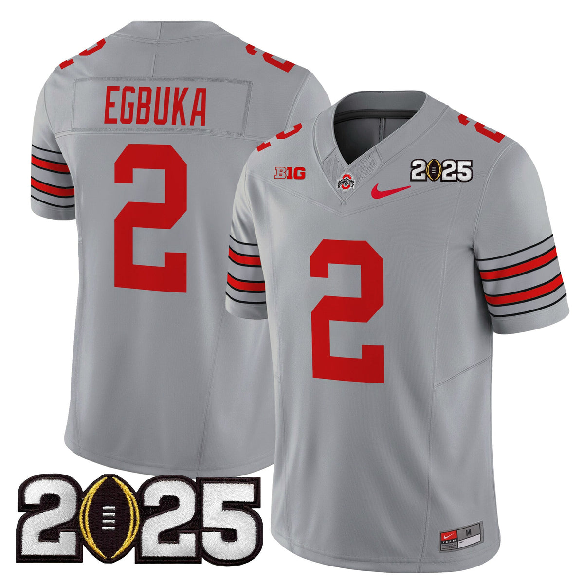 Men's Ohio State Buckeyes 'Heritage Stripe' 2025 CFP Final Patch Vapor Limited Jersey - All Stitched - image 27