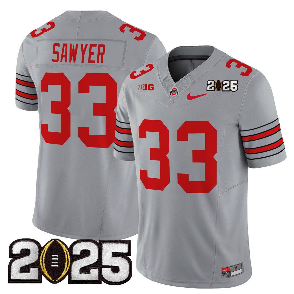 Men's Ohio State Buckeyes 'Heritage Stripe' 2025 CFP Final Patch Vapor Limited Jersey - All Stitched - image 28