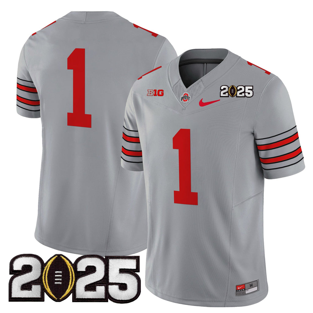 Men's Ohio State Buckeyes 'Heritage Stripe' 2025 CFP Final Patch Vapor Limited Jersey - All Stitched - image 30