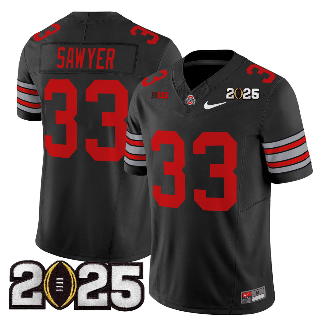 Men's Ohio State Buckeyes 'Heritage Stripe' 2025 CFP Final Patch Vapor Limited Jersey - All Stitched - image 38