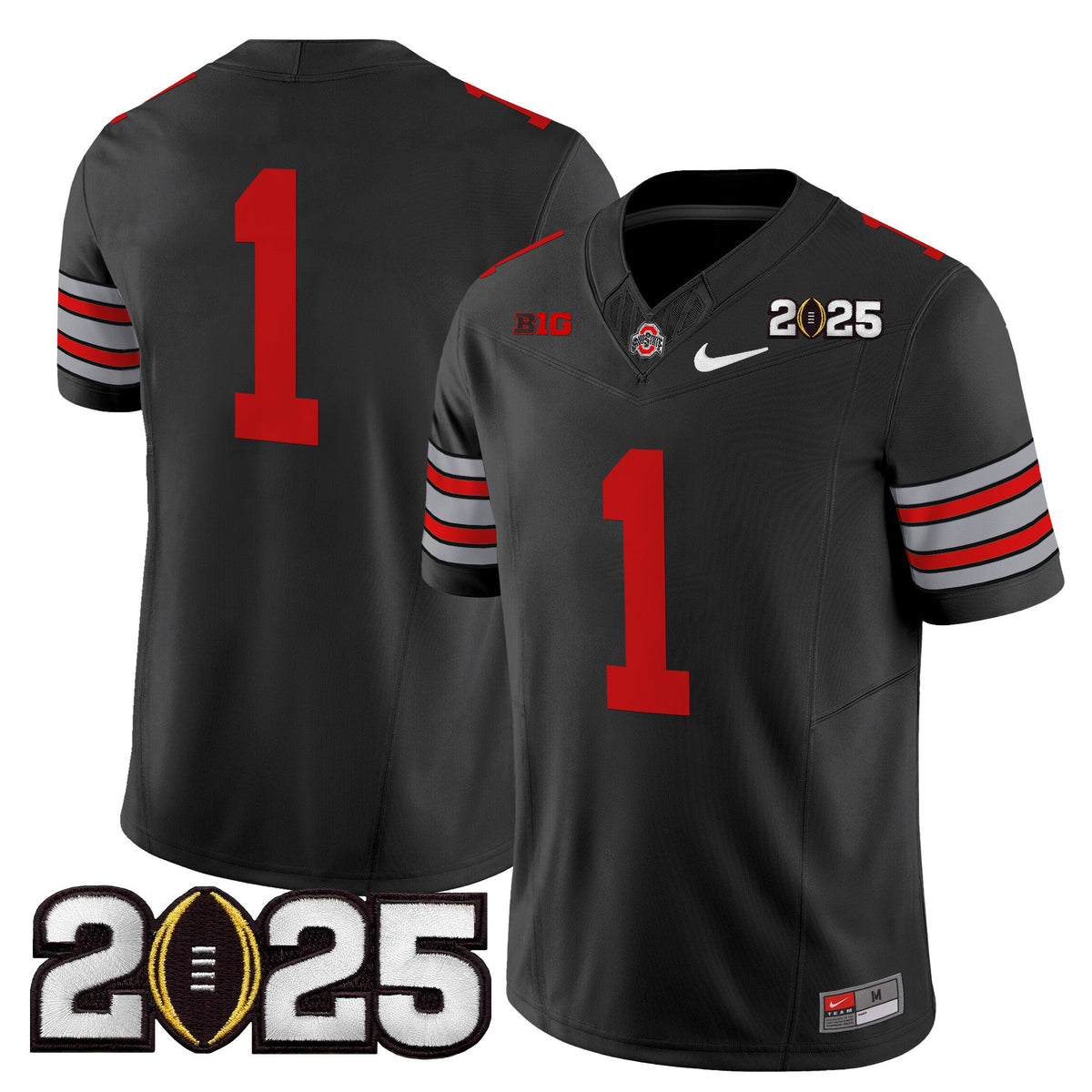 Men's Ohio State Buckeyes 'Heritage Stripe' 2025 CFP Final Patch Vapor Limited Jersey - All Stitched - image 40
