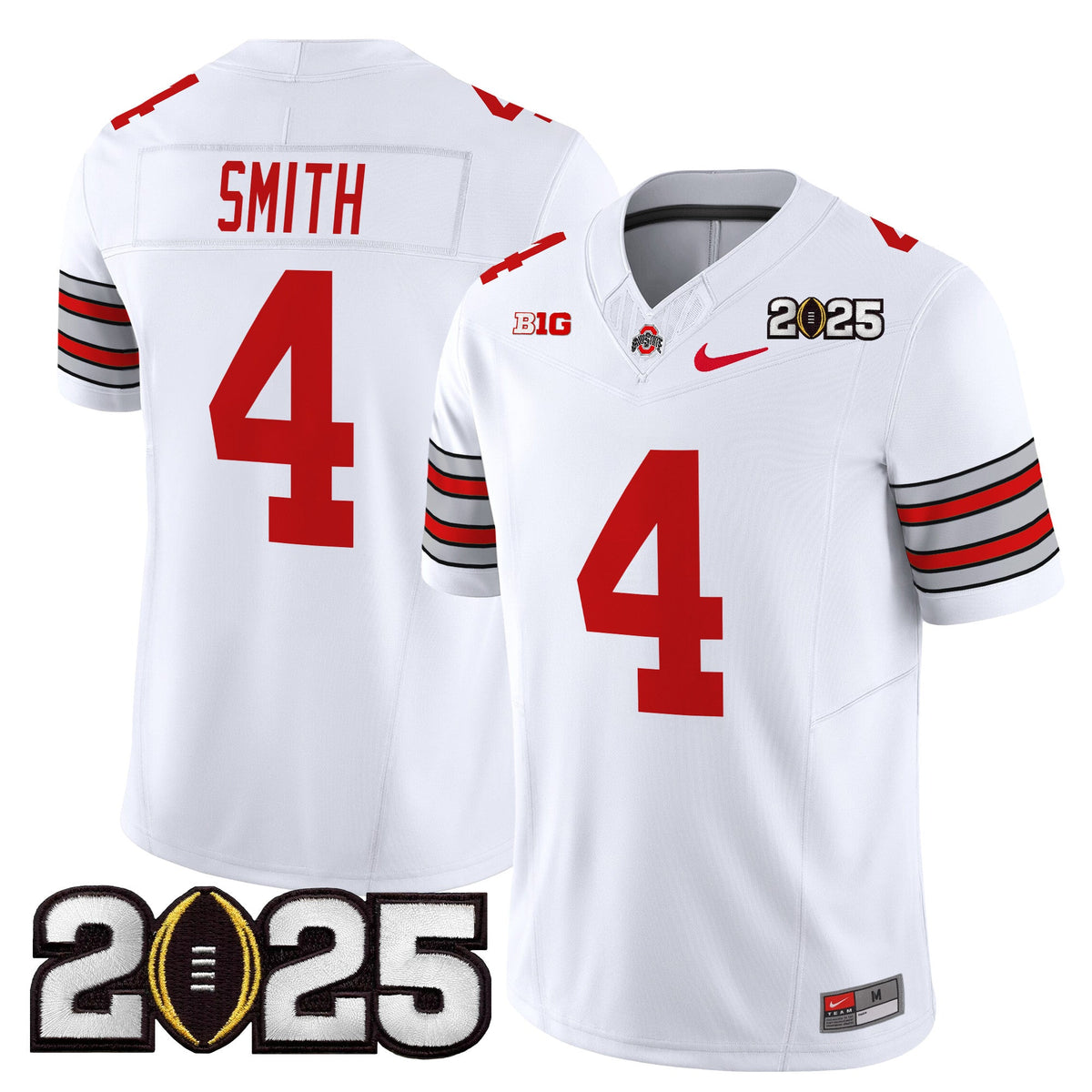 Men's Ohio State Buckeyes 'Heritage Stripe' 2025 CFP Final Patch Vapor Limited Jersey - All Stitched - image 1