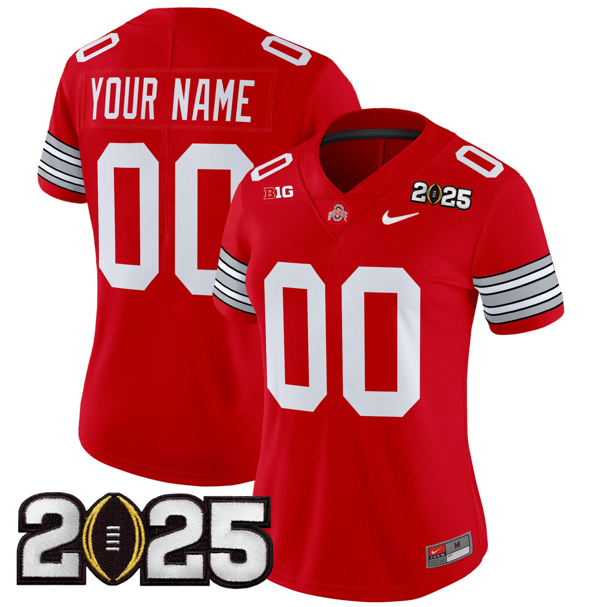 Ohio State Buckeyes 'Heritage Stripe' 2025 CFP Final Patch Vapor Limited Custom Jersey - All Stitched - image 6