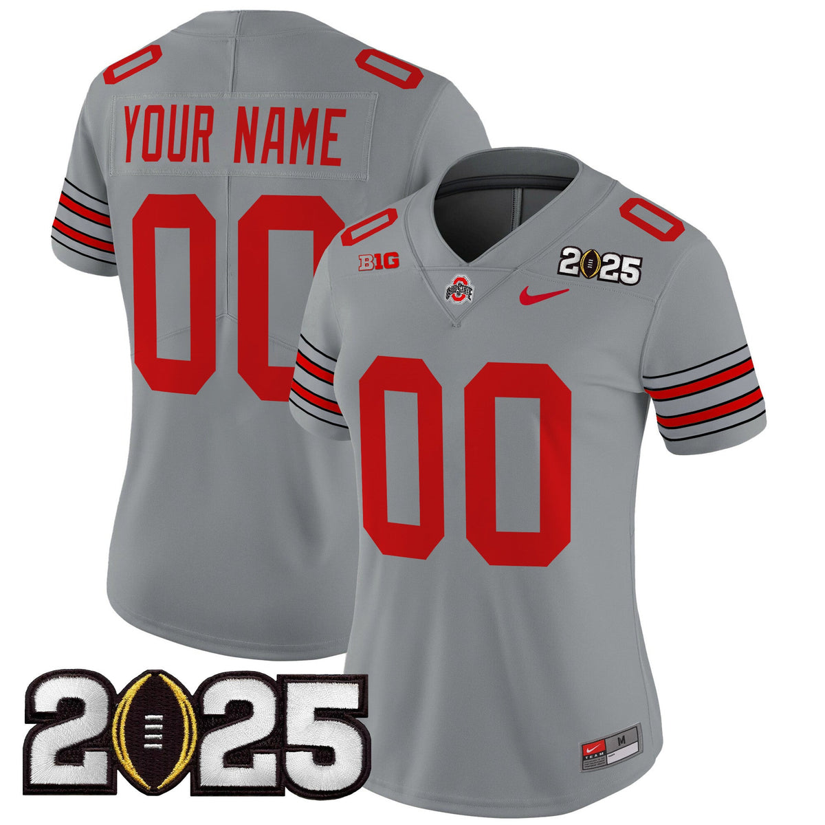 Ohio State Buckeyes 'Heritage Stripe' 2025 CFP Final Patch Vapor Limited Custom Jersey - All Stitched - image 7