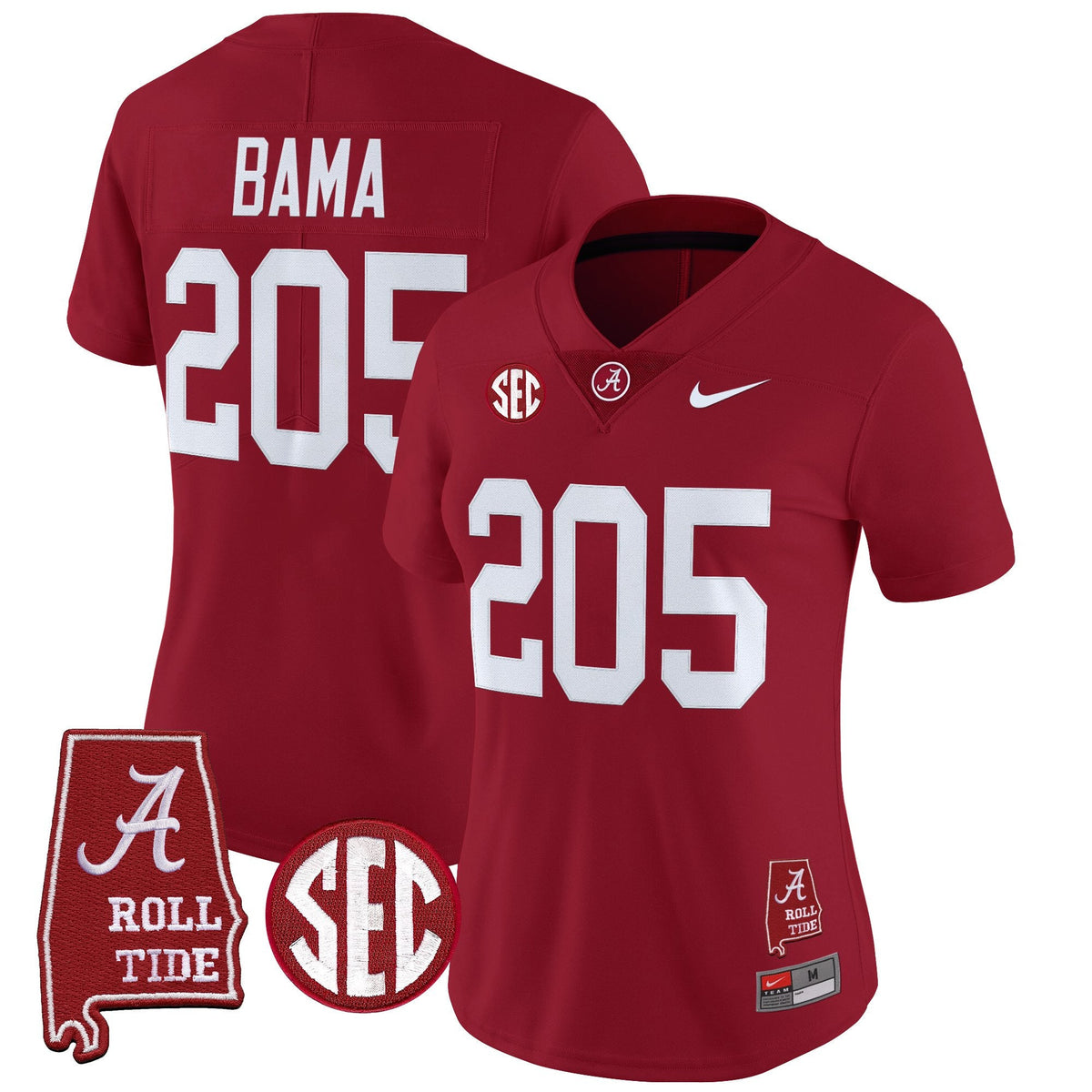Women's Alabama Crimson Tide 2025 Vapor Limited Jersey - Alabama Map - All Stitched - image 2