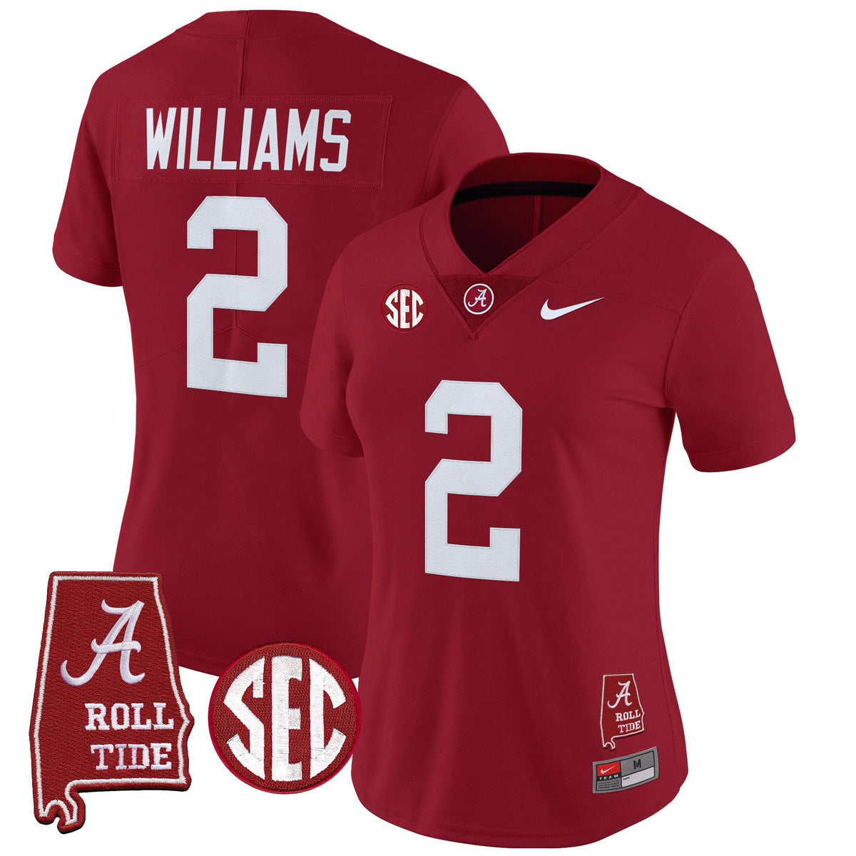 Women's Alabama Crimson Tide 2025 Vapor Limited Jersey - Alabama Map - All Stitched - image 4