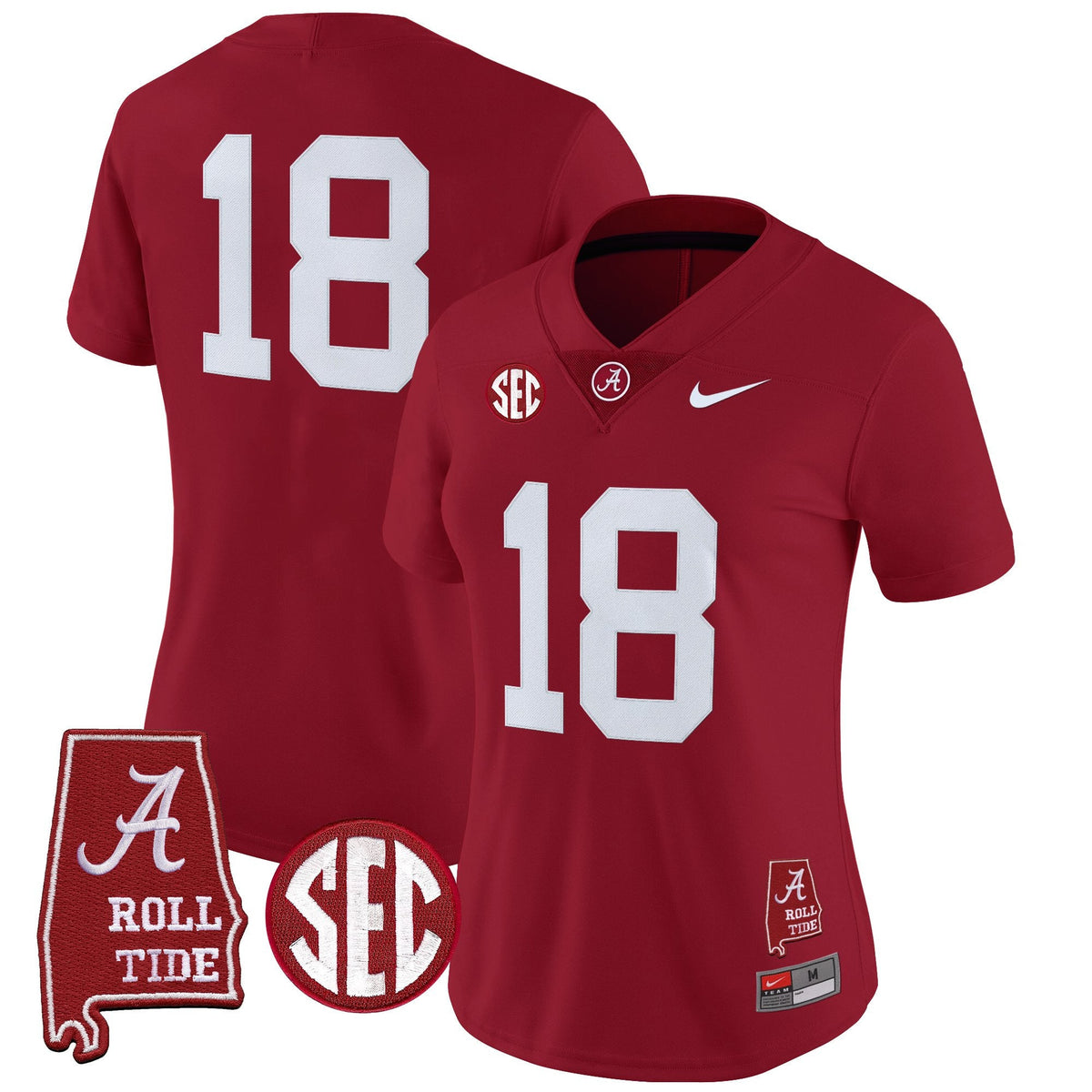 Women's Alabama Crimson Tide 2025 Vapor Limited Jersey - Alabama Map - All Stitched - image 8