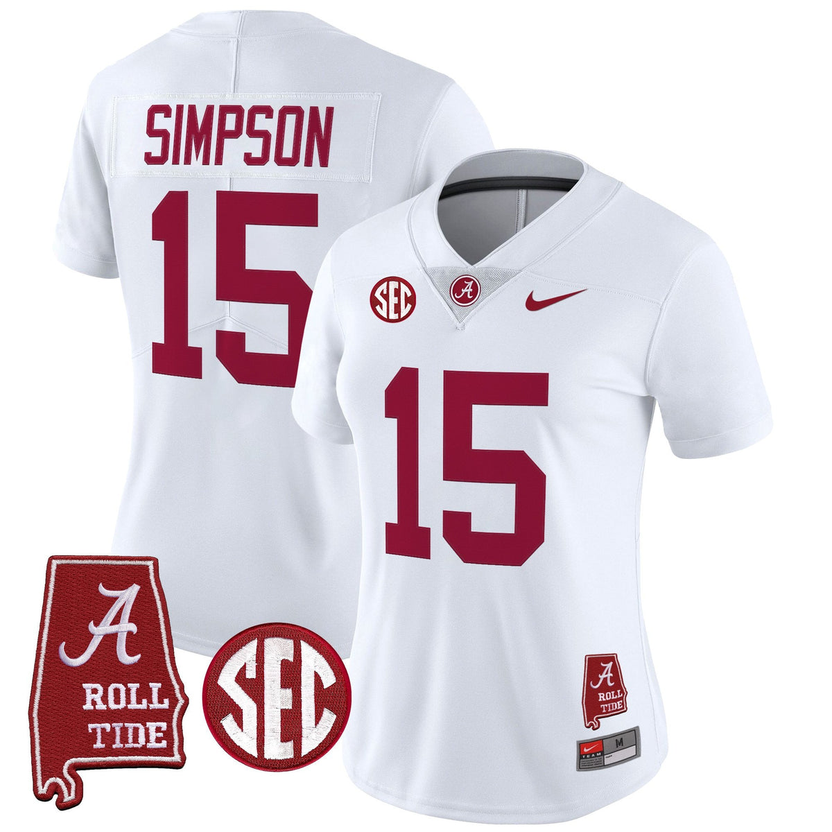 Women's Alabama Crimson Tide 2025 Vapor Limited Jersey - Alabama Map - All Stitched - image 9