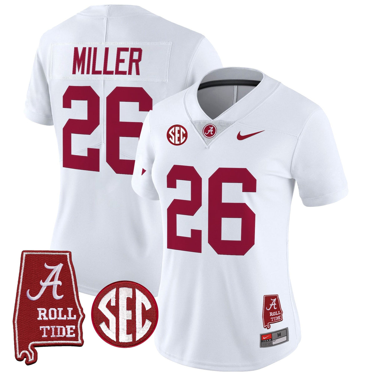 Women's Alabama Crimson Tide 2025 Vapor Limited Jersey - Alabama Map - All Stitched - image 11