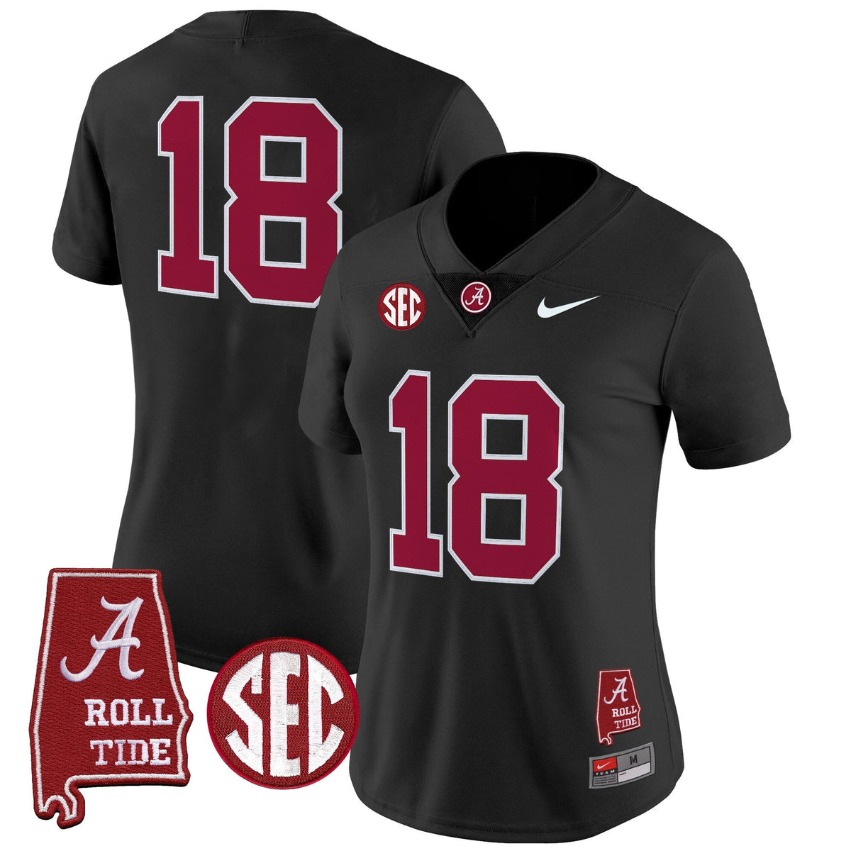 Women's Alabama Crimson Tide 2025 Vapor Limited Jersey - Alabama Map - All Stitched - image 32