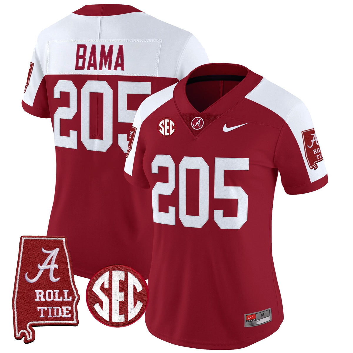 Women's Alabama Crimson Tide 2025 Vapor Limited Jersey - Alabama Map - All Stitched - image 34