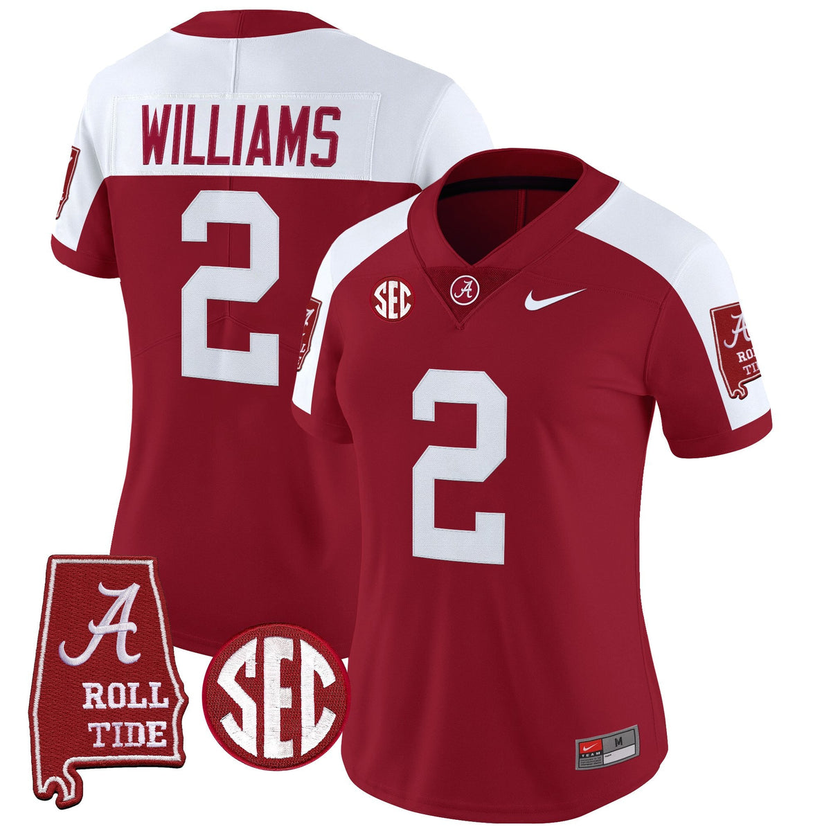 Women's Alabama Crimson Tide 2025 Vapor Limited Jersey - Alabama Map - All Stitched - image 36