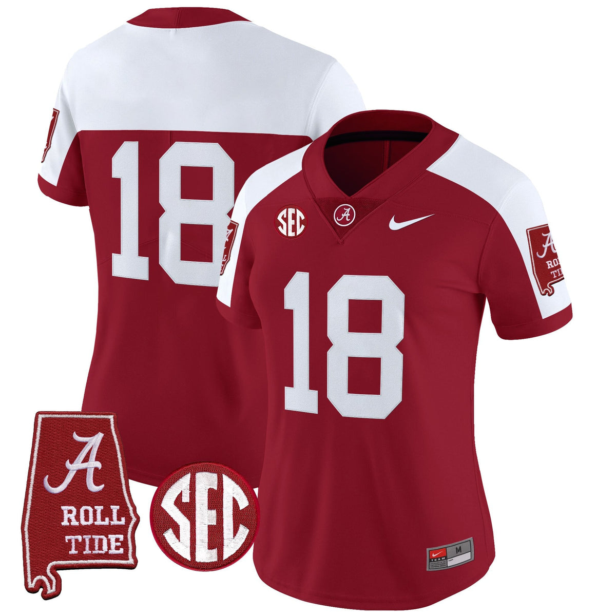 Women's Alabama Crimson Tide 2025 Vapor Limited Jersey - Alabama Map - All Stitched - image 40