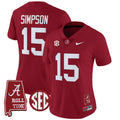 Women's Alabama Crimson Tide 2025 Vapor Limited Jersey - Alabama Map - All Stitched - image 1