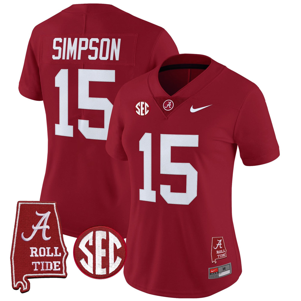 Women's Alabama Crimson Tide 2025 Vapor Limited Jersey - Alabama Map - All Stitched - image 1