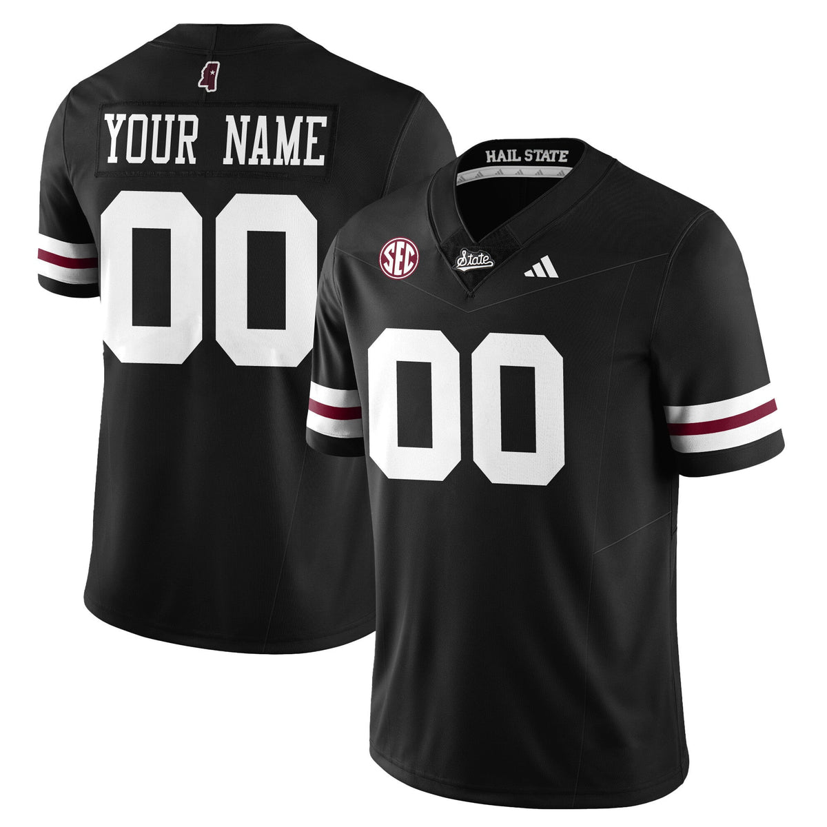 Custom Mississippi State Football "Darkness" Limited Jersey - All Stitched - image 2
