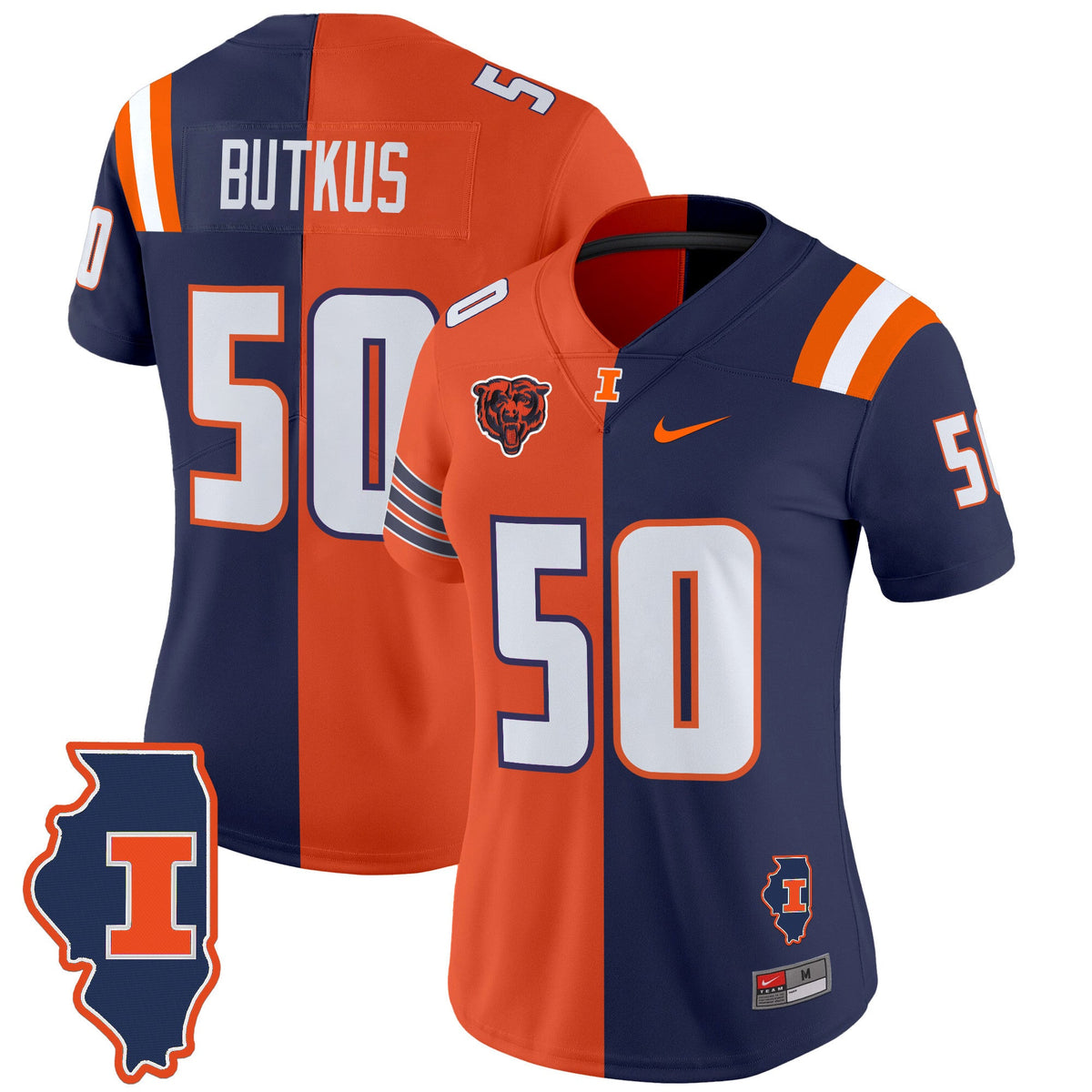 Illinois Fighting Illini Split Vapor Limited Jersey - All Stitched - image 6