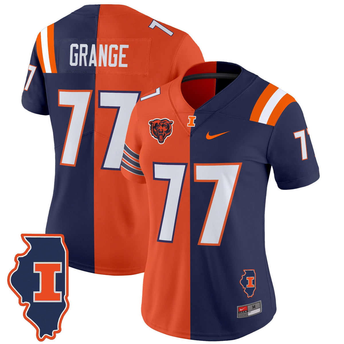 Illinois Fighting Illini Split Vapor Limited Jersey - All Stitched - image 8