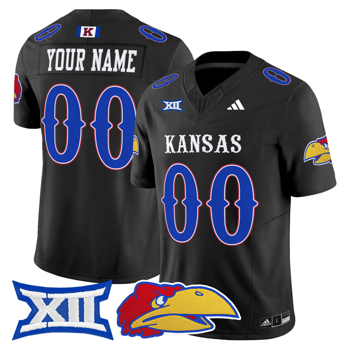 Kansas Jayhawks 2025 Vapor Limited Custom Jersey - All Stitched - image 2