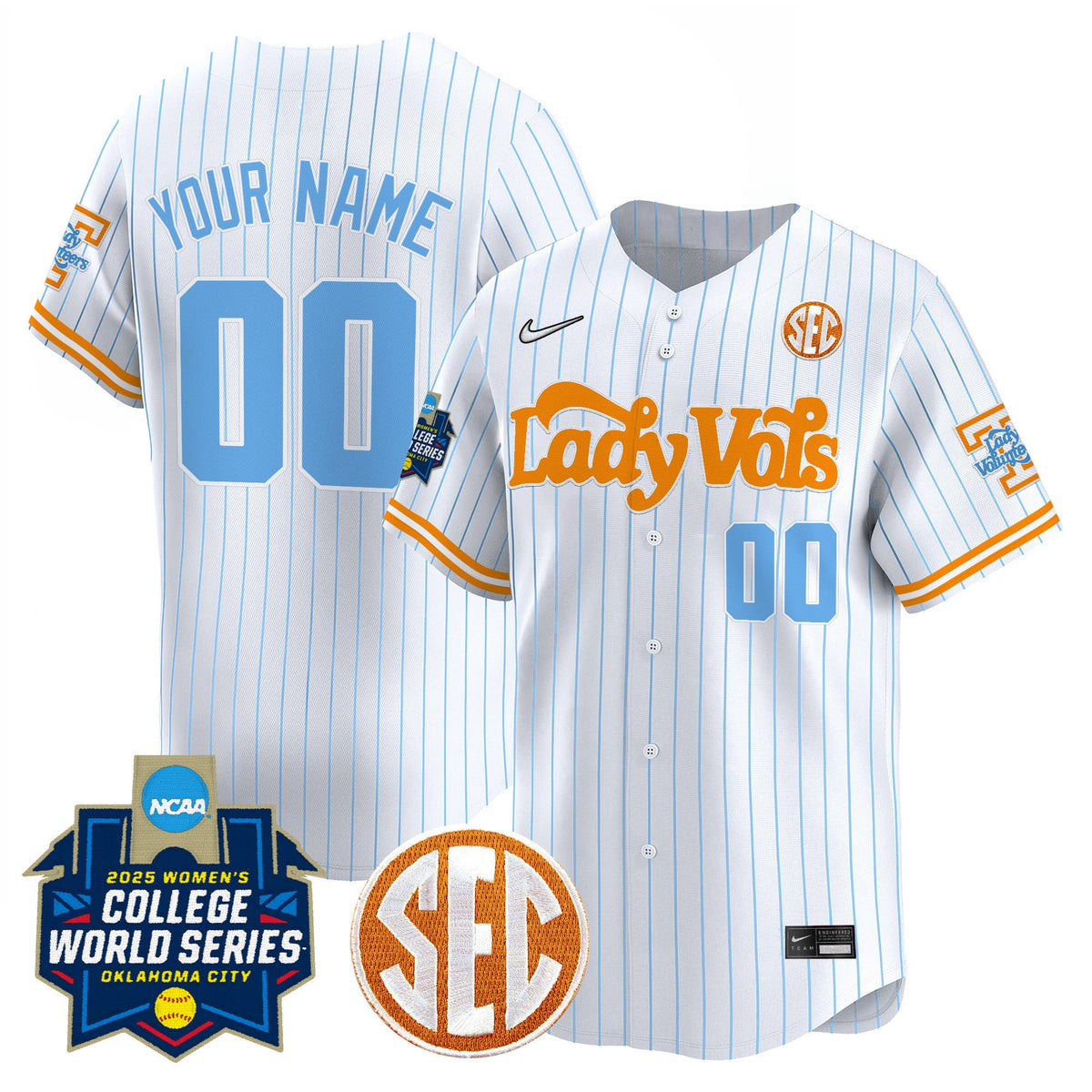 Tennessee Volunteers Softball 2025 World Series (WCWS) Vapor Premier Limited Custom Jersey - All Stitched - image 2