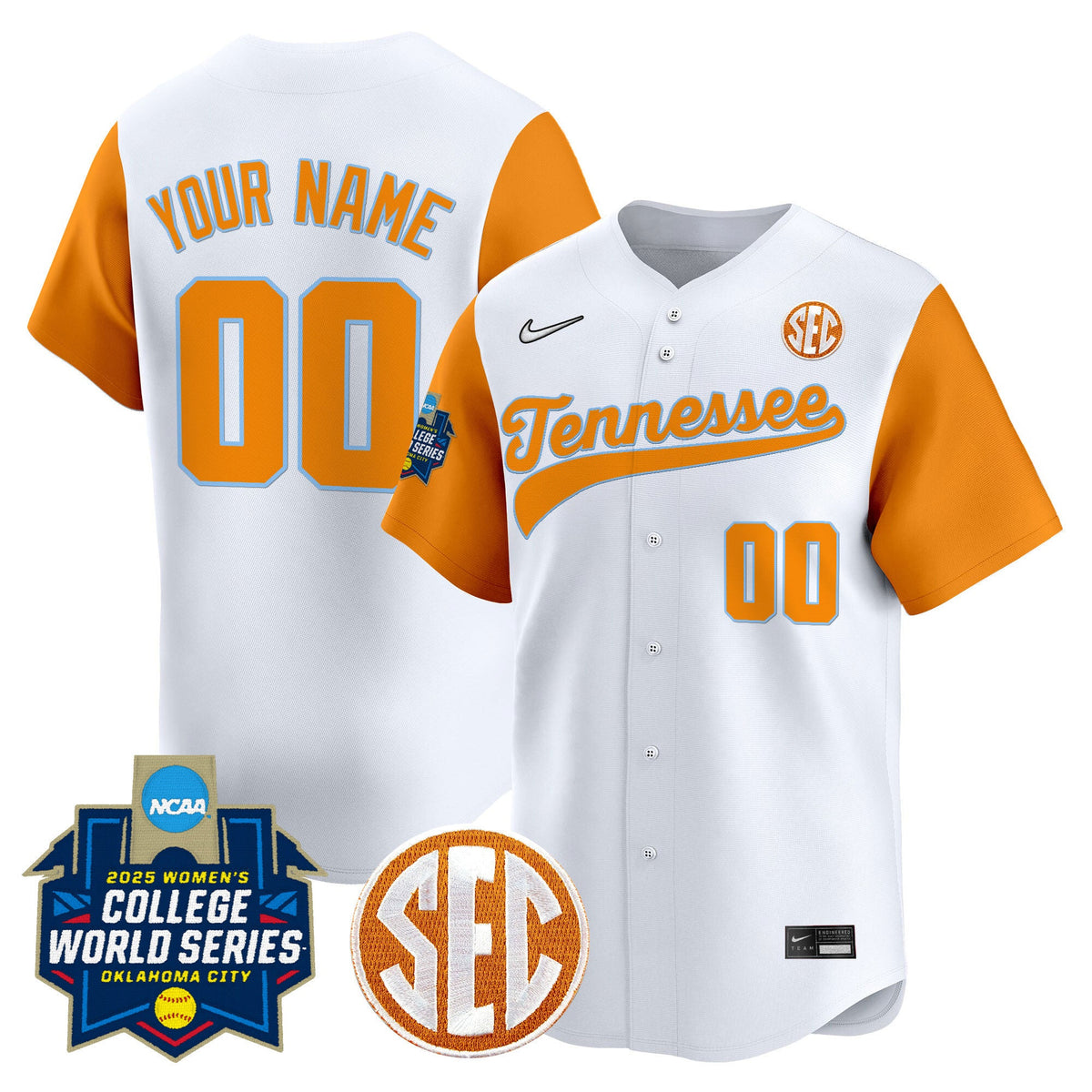 Tennessee Volunteers Softball 2025 World Series (WCWS) Vapor Premier Limited Custom Jersey - All Stitched - image 3