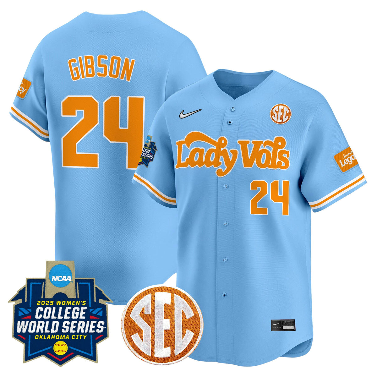 Men's Size - Tennessee Volunteers Softball 2025 World Series (WCWS) Vapor Premier Limited Jersey - All Stitched - image 2
