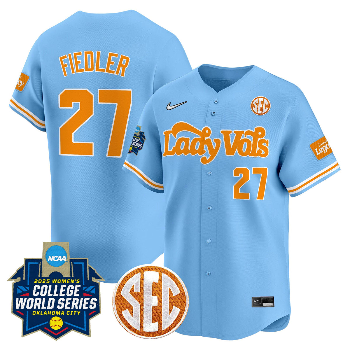 Men's Size - Tennessee Volunteers Softball 2025 World Series (WCWS) Vapor Premier Limited Jersey - All Stitched - image 5