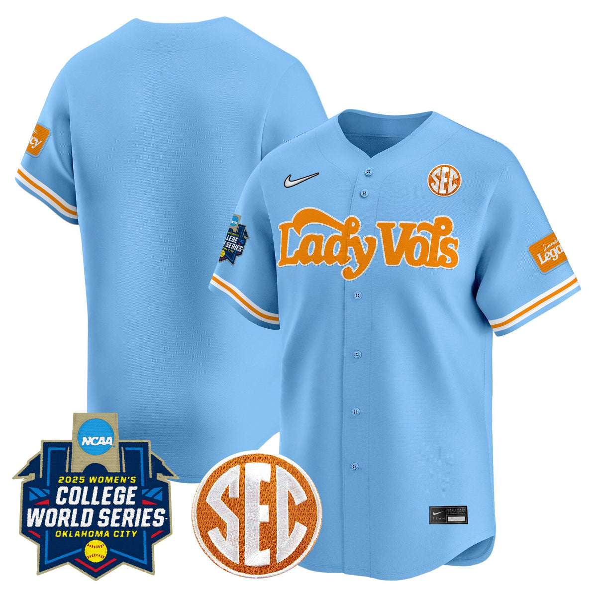 Men's Size - Tennessee Volunteers Softball 2025 World Series (WCWS) Vapor Premier Limited Jersey - All Stitched - image 9