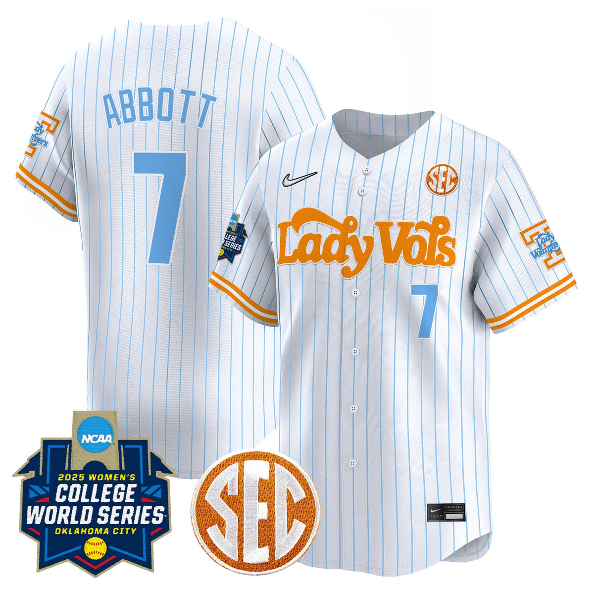 Men's Size - Tennessee Volunteers Softball 2025 World Series (WCWS) Vapor Premier Limited Jersey - All Stitched - image 17