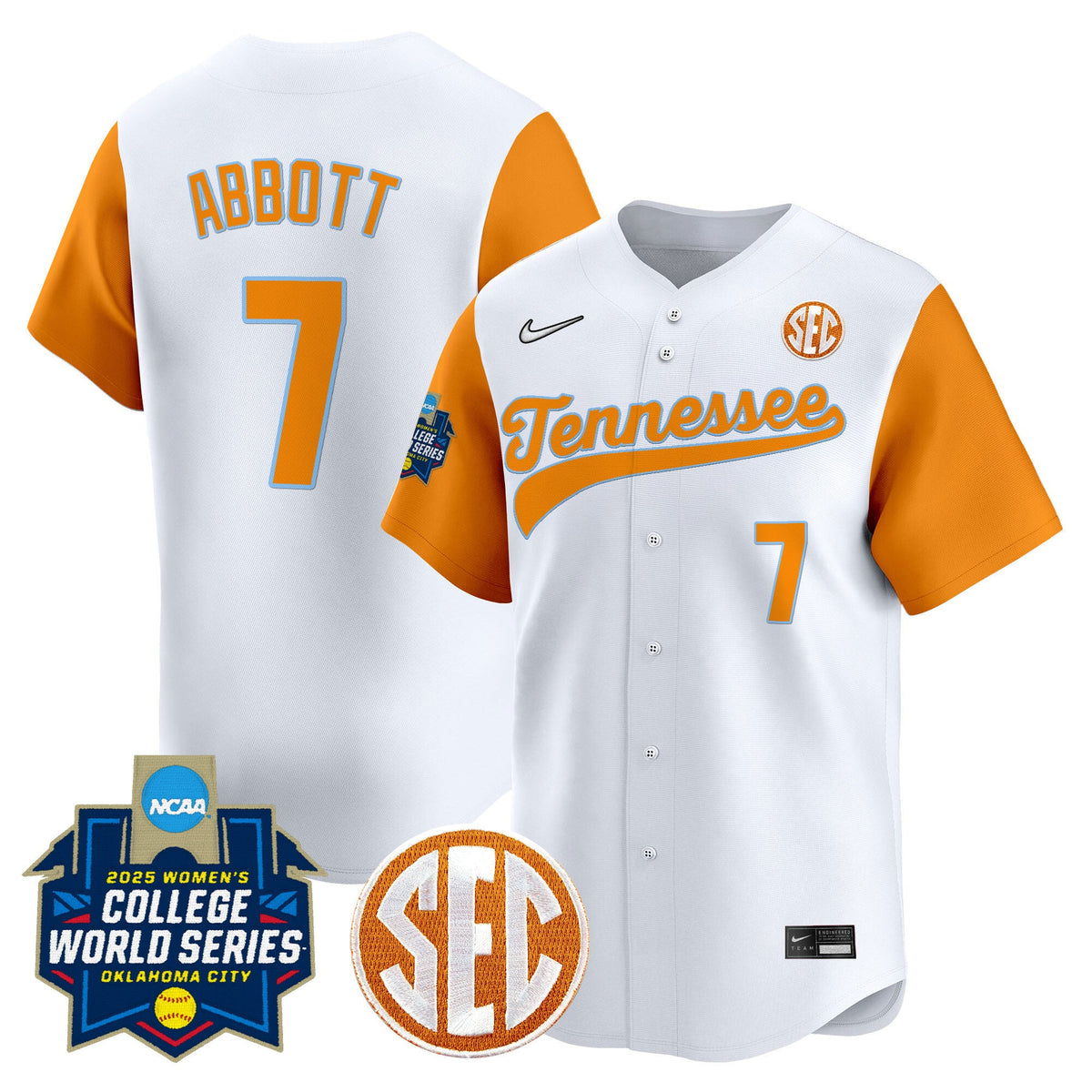 Men's Size - Tennessee Volunteers Softball 2025 World Series (WCWS) Vapor Premier Limited Jersey - All Stitched - image 26