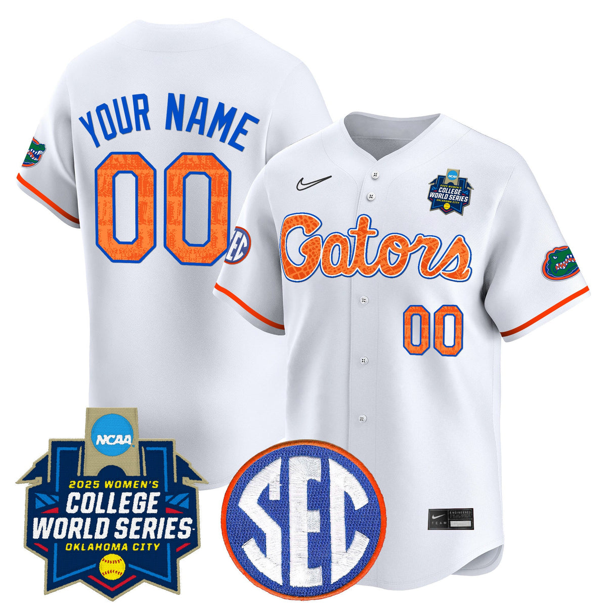 Florida Gators Softball 2025 World Series (WCWS) Vapor Premier Limited Custom Jersey - All Stitched - image 2