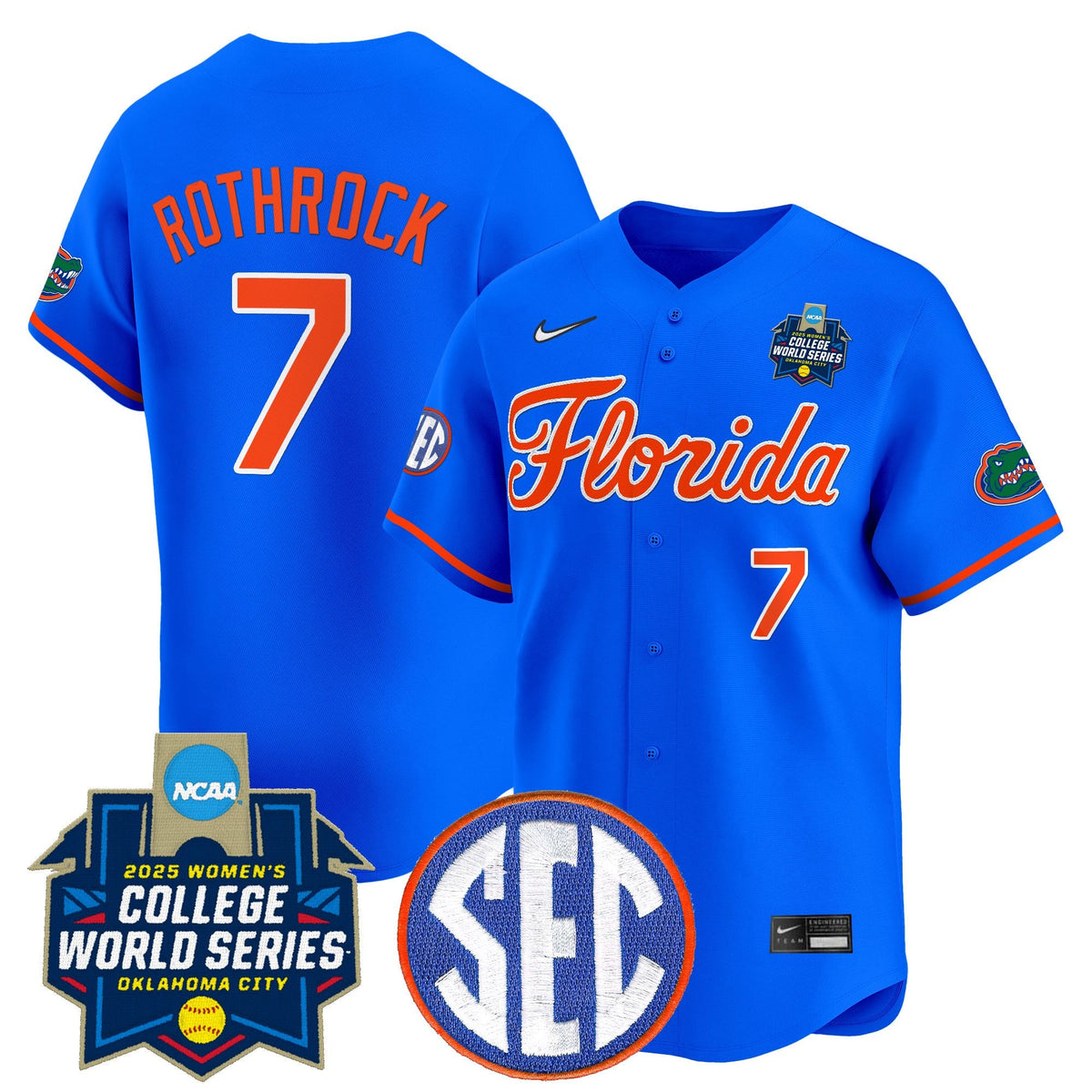 Men's Size - Florida Gators Softball 2025 World Series (WCWS) Vapor Premier Limited Jersey - All Stitched - image 30