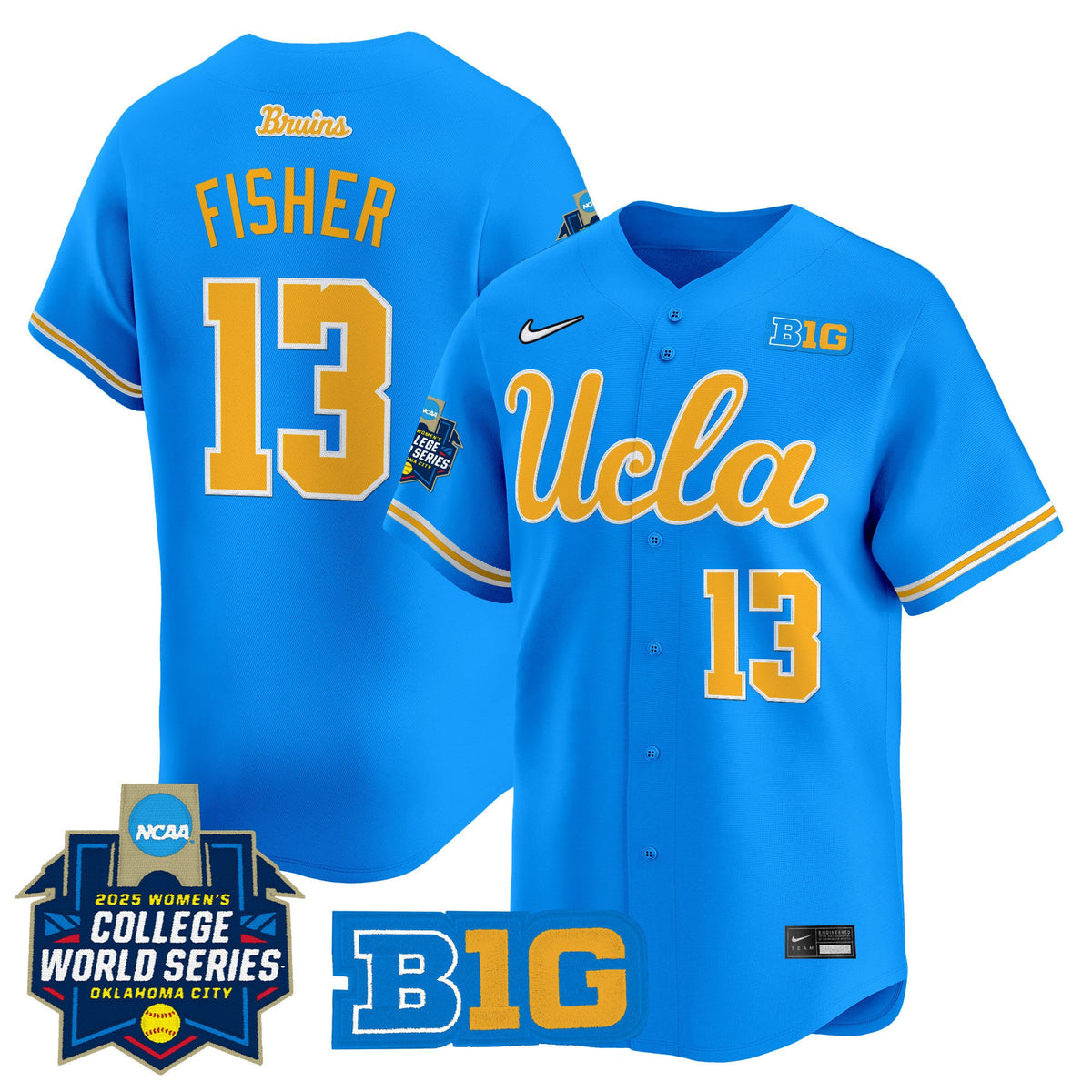 Men's size - UCLA Bruins Softball 2025 World Series (WCWS) Vapor Premier Limited Jersey - All Stitched - image 3