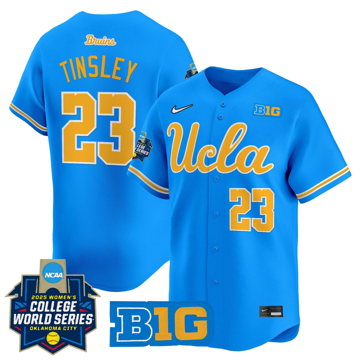 Men's size - UCLA Bruins Softball 2025 World Series (WCWS) Vapor Premier Limited Jersey - All Stitched - image 5