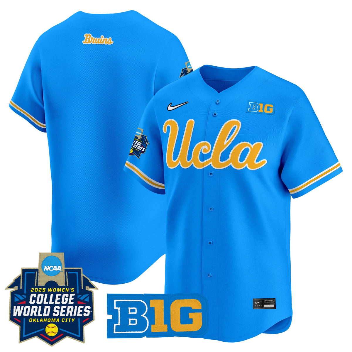 Men's size - UCLA Bruins Softball 2025 World Series (WCWS) Vapor Premier Limited Jersey - All Stitched - image 10