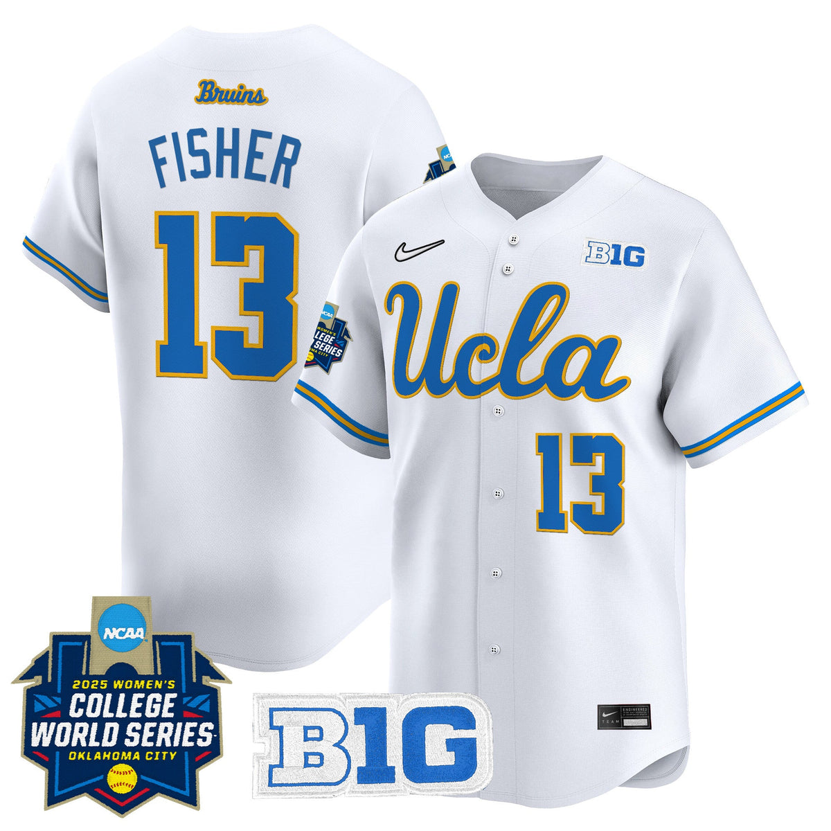 Men's size - UCLA Bruins Softball 2025 World Series (WCWS) Vapor Premier Limited Jersey - All Stitched - image 13