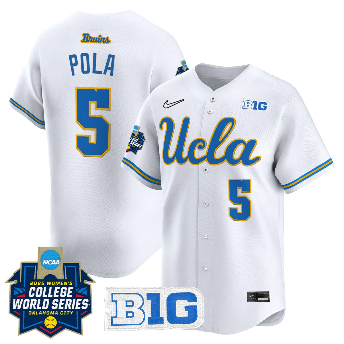 Men's size - UCLA Bruins Softball 2025 World Series (WCWS) Vapor Premier Limited Jersey - All Stitched - image 14