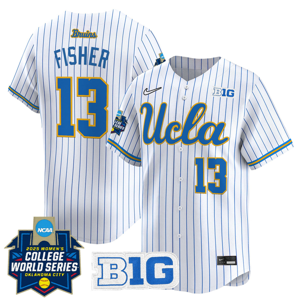 Men's size - UCLA Bruins Softball 2025 World Series (WCWS) Vapor Premier Limited Jersey - All Stitched - image 23