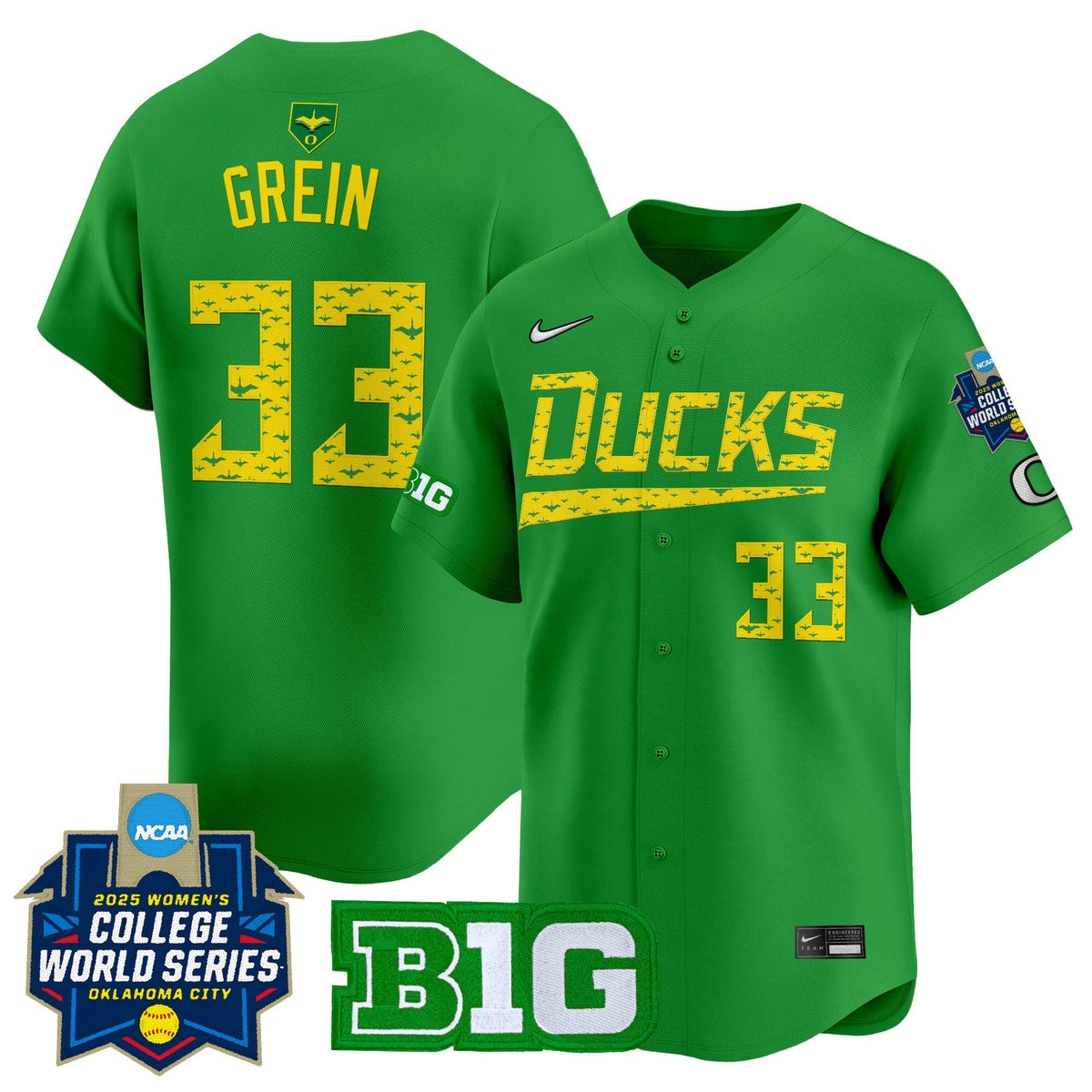 Men's size - Oregon Ducks Softball 2025 World Series (WCWS) Vapor Premier Limited Jersey - All Stitched - image 4